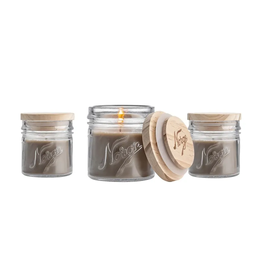 Norgesglasset Norgeslys 3pk 100ml Grå