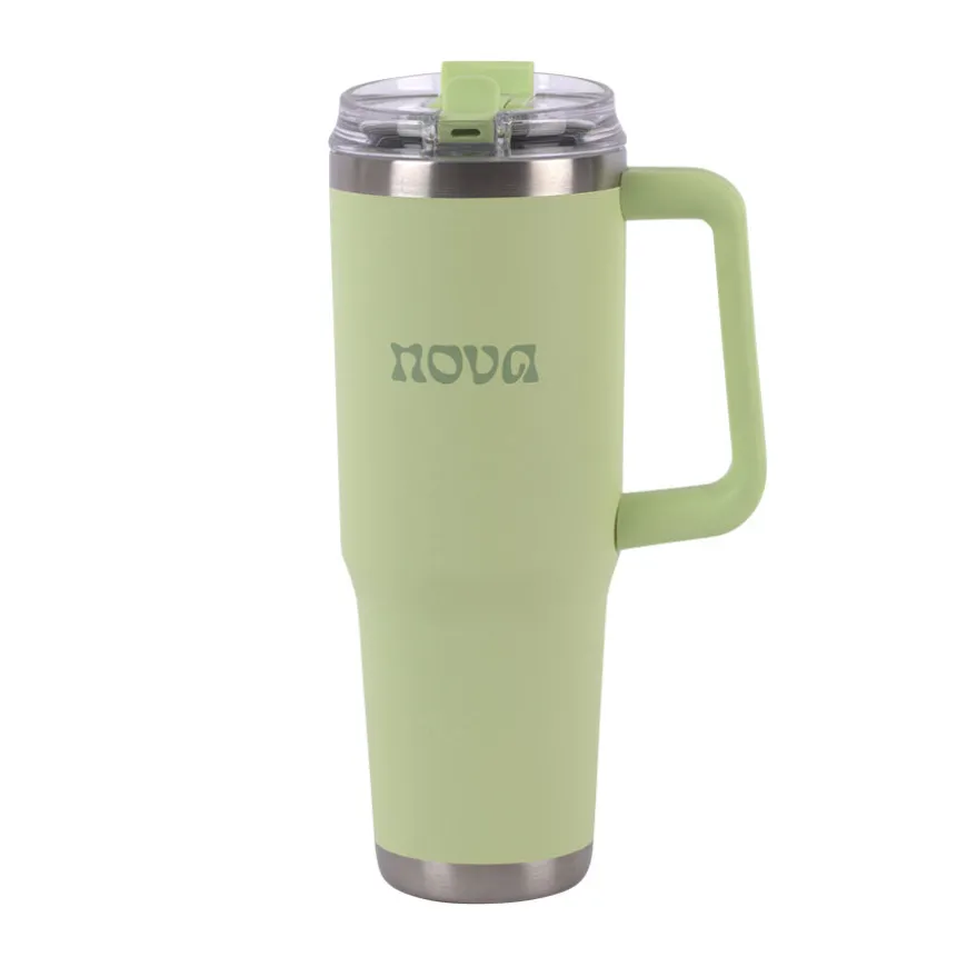 Nova Dynamic Termokopp m/Sugerør 1,1L Mint Grønn