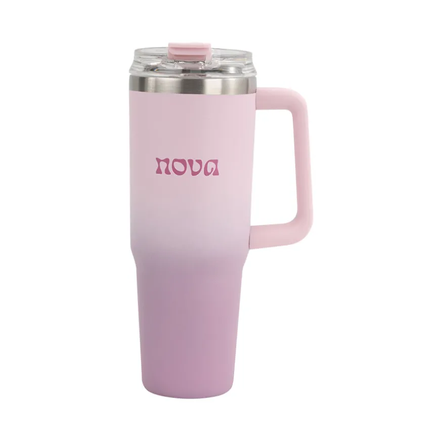 Nova Dynamic Termokopp m/Sugerør 1,1L Rosa