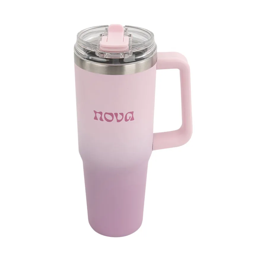 Nova Dynamic Termokopp m/Sugerør 1,1L Rosa