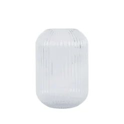 Nova Edge Vase m/riller Klar 22cm