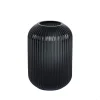 Nova Edge Vase m/riller Sort 22cm