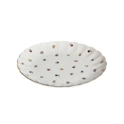 Nova Lilly Asjett m/Blomster og Gullkant 21cm Hvit