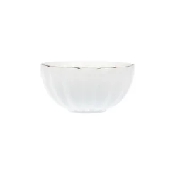 Nova Lilly Bolle 13cm Hvit m/Gullkant