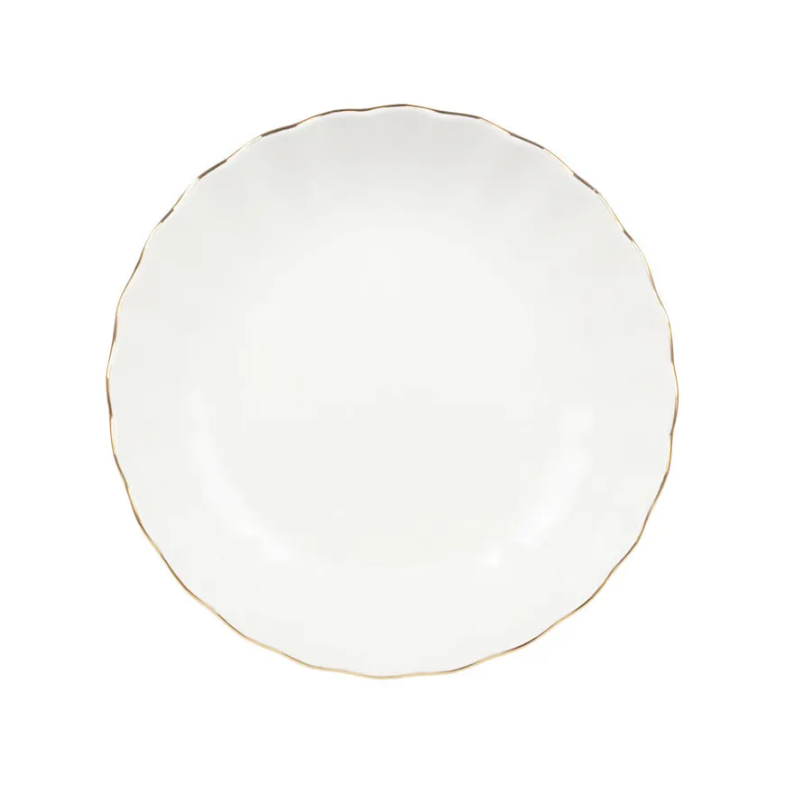 Nova Lilly Dyp Tallerken 20cm Hvit m/Gullkant