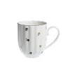 Nova Lilly Krus m/Blomster og Gullkant 32cl Hvit