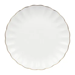 Nova Lilly Tallerken 26cm Hvit m/Gullkant