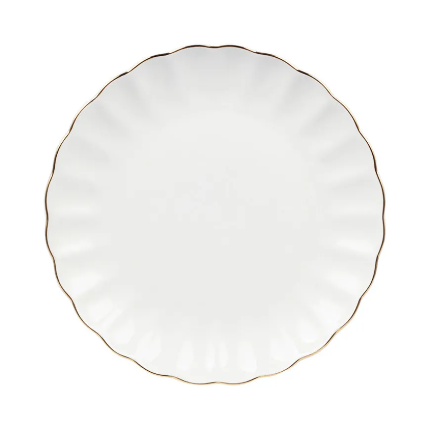 Nova Lilly Tallerken 21cm Hvit m/Gullkant