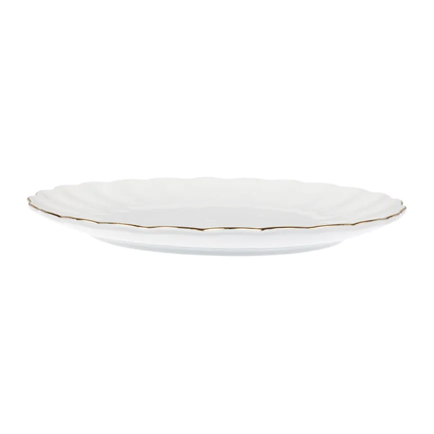 Nova Lilly Tallerken 21cm Hvit m/Gullkant