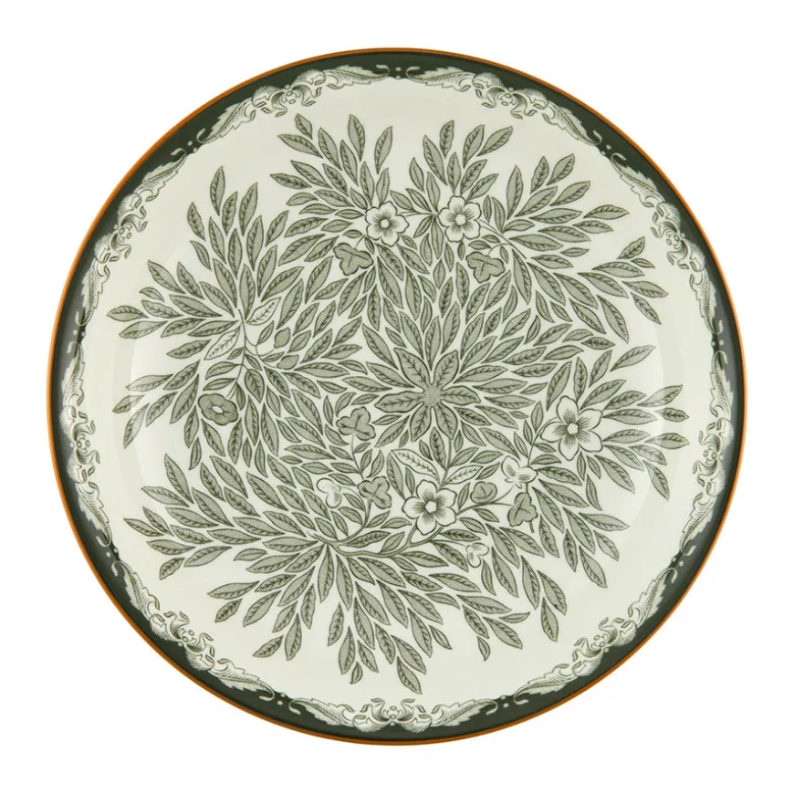 OSTINDIA FLORIS DYP TALLERKEN 22CM GRØNN