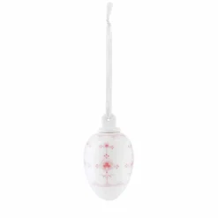 Porselenegg Stråmønster 4,5cm Rosa