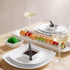 Porsgrunds Porselænsfabrik Sense Firkantet Tallerken 21cm 4pk