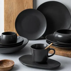 Porsgrunds Porselænsfabrik Natur Dyp Tallerken 24cm Matt Sort