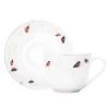 Porsgrunds Porselænsfabrik Dompap Kaffekopp 22 cl m/Skål 14 cm
