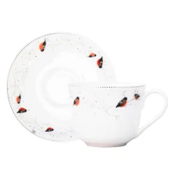 Porsgrunds Porselænsfabrik Dompap Kaffekopp 22 cl m/Skål 14 cm