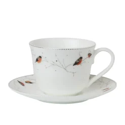 Porsgrunds Porselænsfabrik Dompap Kaffekopp 22 cl m/Skål 14 cm