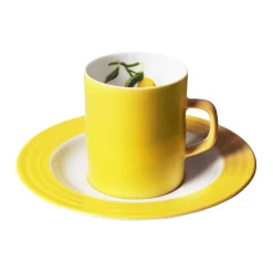 Porsgrunds Porselænsfabrik Citron Kopp & Skål Kaffe 15 cl