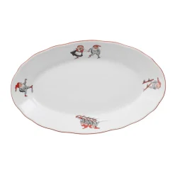 Porsgrunds Porselænsfabrik Nisseservise Ovalt Fat 28cm