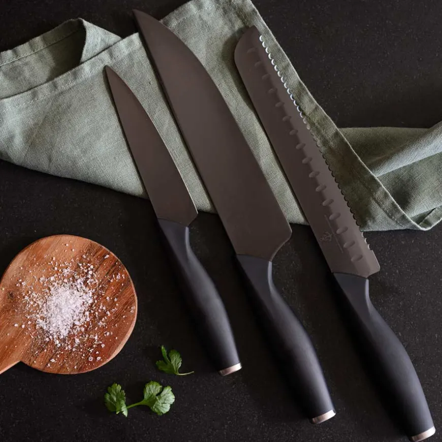 Porsgrunds Porselænsfabrik De Cuisson Kokkekniv 21 Cm Sort Knivblad