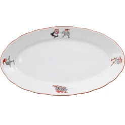 Porsgrunds Porselænsfabrik Nisseservise Ovalt Fat 38cm