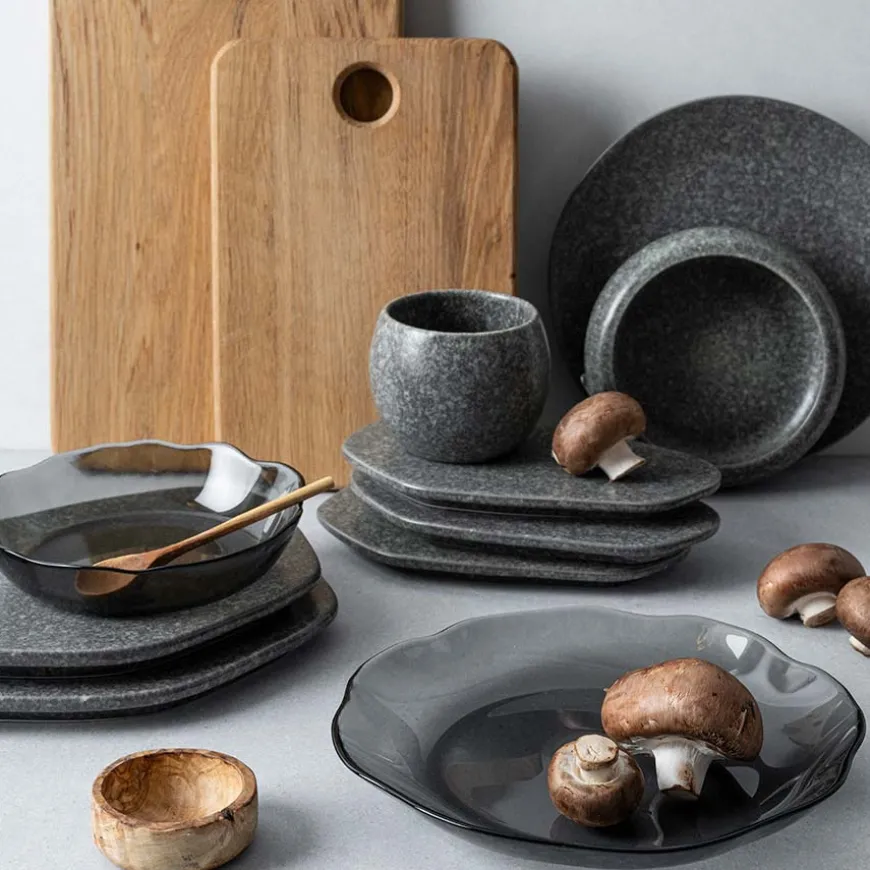 Porsgrunds Porselænsfabrik Natur Asjett 24cm Mørk Granitt