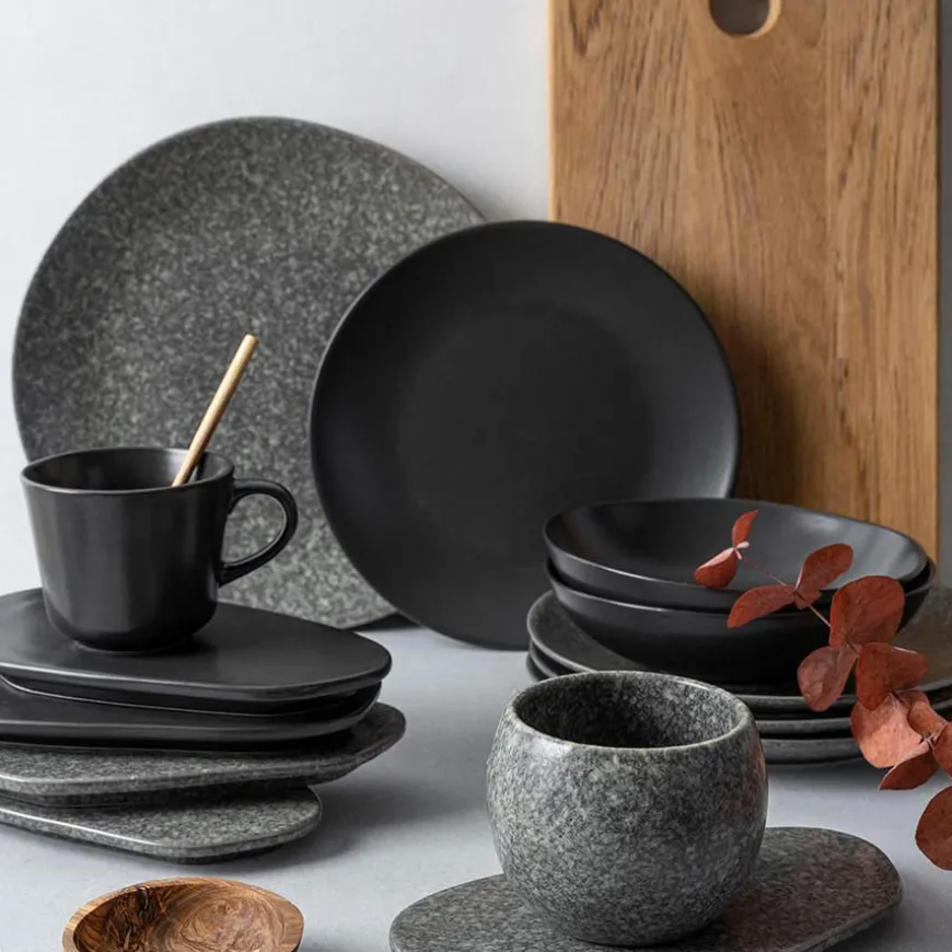 Porsgrunds Porselænsfabrik Natur Asjett 24cm Mørk Granitt