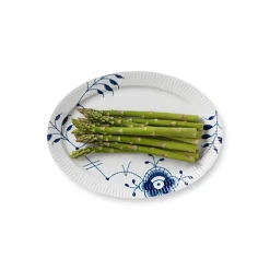 Royal Copenhagen Blå Mega Riflet Ovalt Serveringsfat 28cm