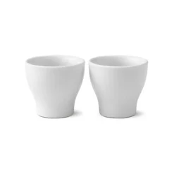 ROYAL COPENHAGEN HVIT RIFLET EGGEGLASS 2PK