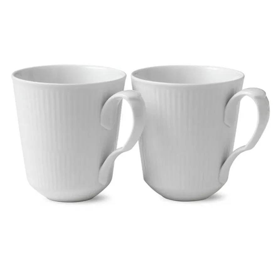 ROYAL COPENHAGEN HVIT RIFLET KRUS 2PK 37CL