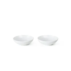 Royal Copenhagen Hvit Riflet Dip Skåler 9cl 2pk