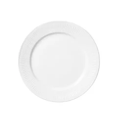 Royal Copenhagen Hvit Riflet Tallerken Flat 19cm