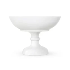 Royal Copenhagen Hvit Riflet Skål på Fot 15 cm