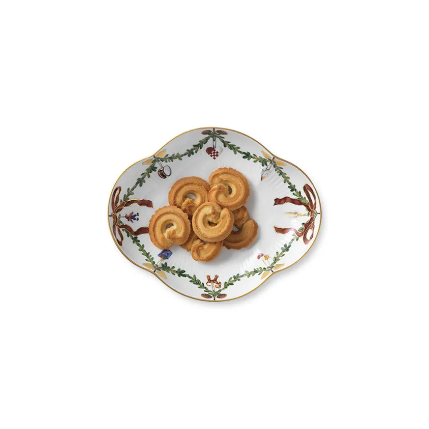 Royal Copenhagen Stjerneriflet Jul Serveringsfat 22cm