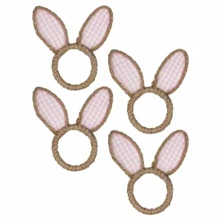 Seasons Easter Collection Serviettring m/Kaninører 4pk Rosa