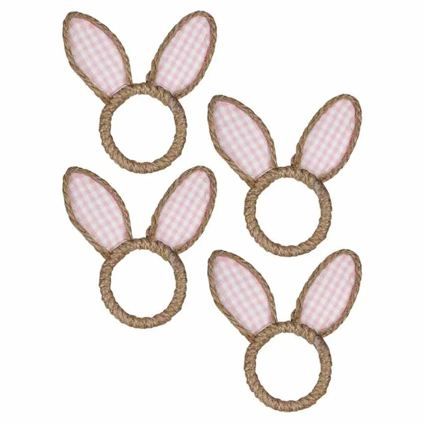 Seasons Easter Collection Serviettring m/Kaninører 4pk Rosa