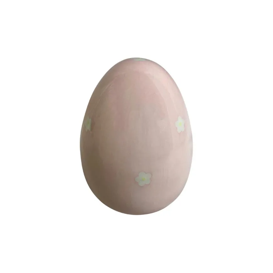 Seasons Easter Collection Egg m/Blomster 11cm Rosa