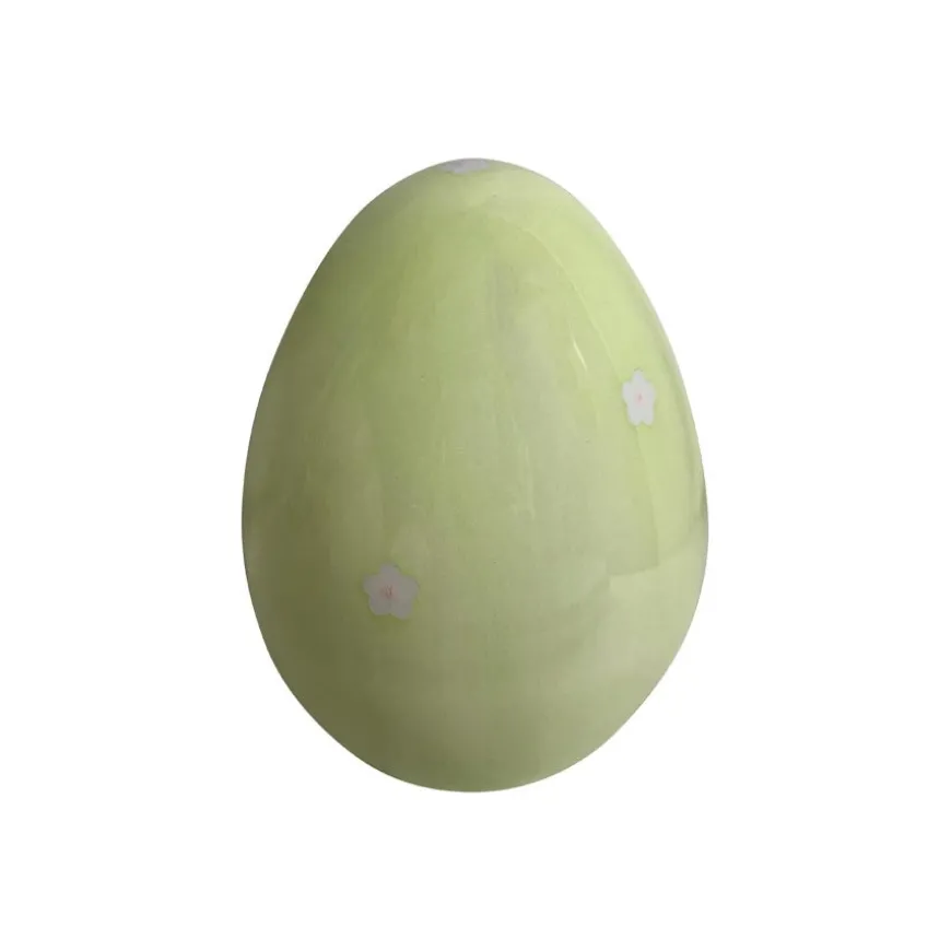 Seasons Easter Collection Egg m/Blomster 12,5cm Grønn