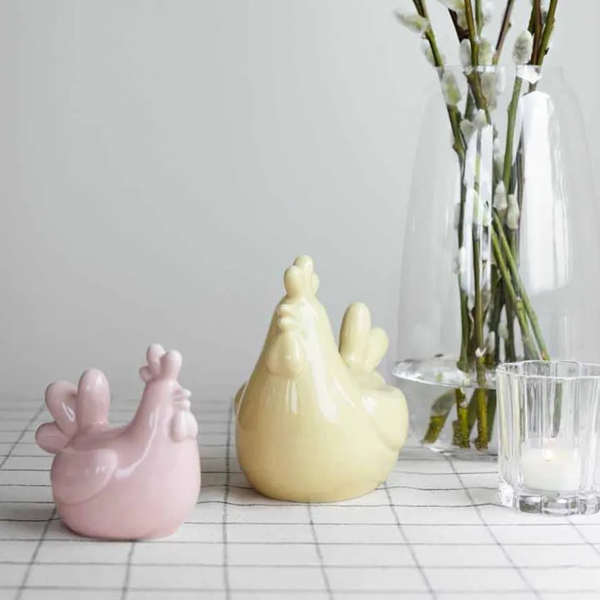 Seasons Easter Collection Høne 15cm Rosa