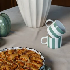 Seasons Fall Collection Krus 28cl Stående Striper Grønn
