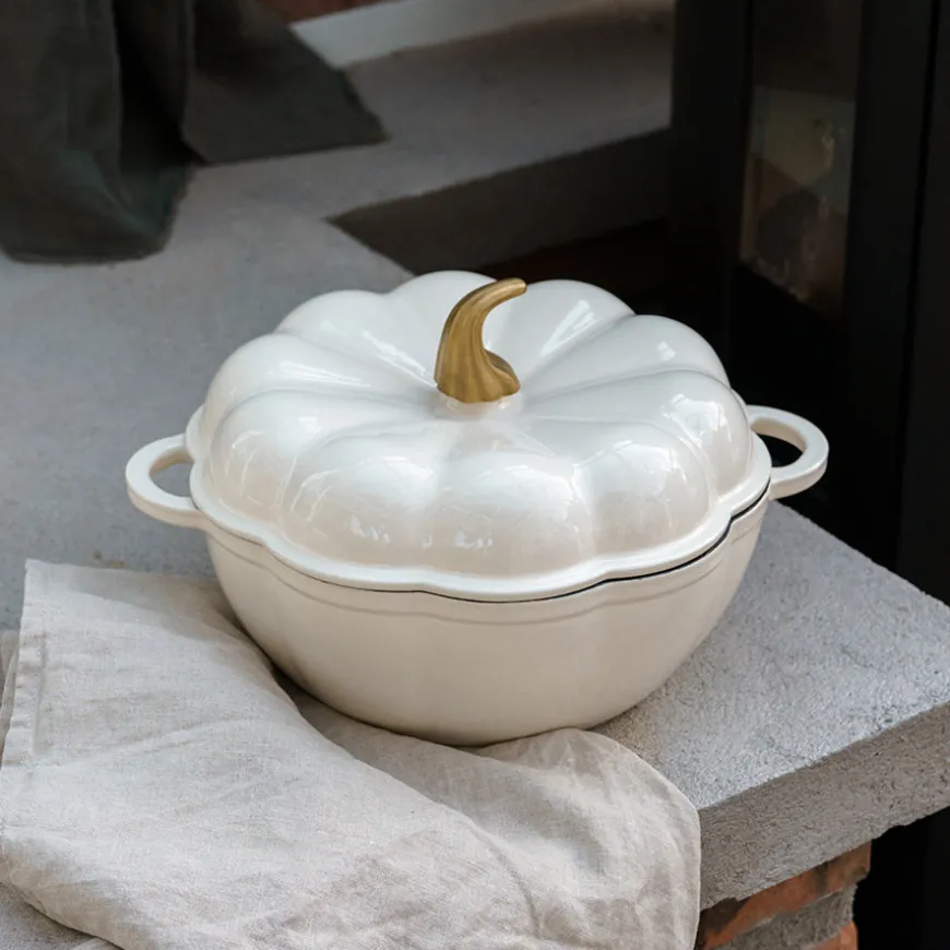 Seasons Fall Collection Støpejernsgryte 3L Gresskar Krem