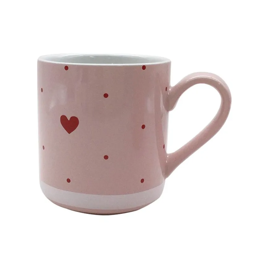 Seasons Love Collection Krus m/ Hjerte & Prikker 42cl Rosa