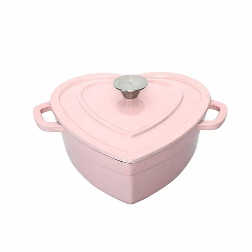 Seasons Love Collection Støpejernsgryte Hjerte Rosa 2,8L 23cm
