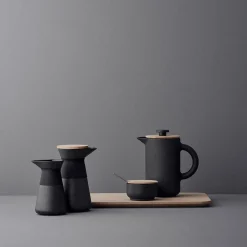 Stelton Nordic Theo Krus m/Glassbrikke Sort