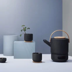 Stelton Nordic Theo Krus m/Glassbrikke Sort