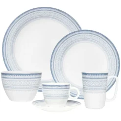 TALLERKEN FLAT 28 CM BLÅ - 4PK