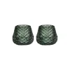 Telysholder Furu Glass 6,5cm Grønn 2pk