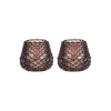 Telysholder Furu Glass 6,5cm Brun 2pk