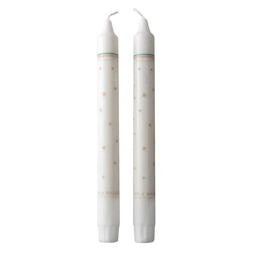 Wik & Walsøe Julemorgen Kronelys 2pk